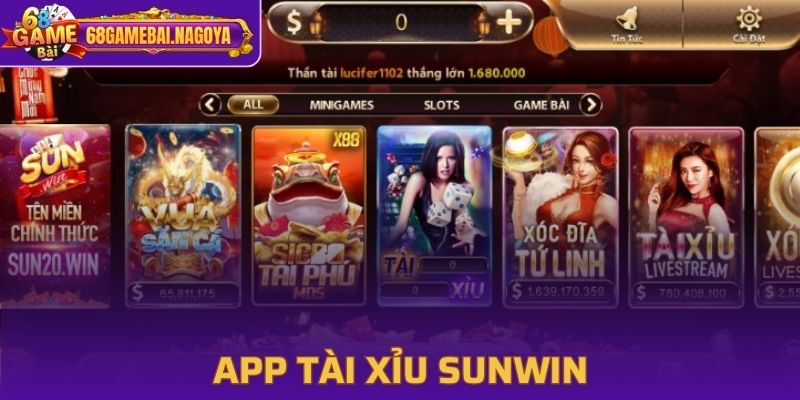 App tài xỉu Sunwin có nhiều điểm thu hút người chơi